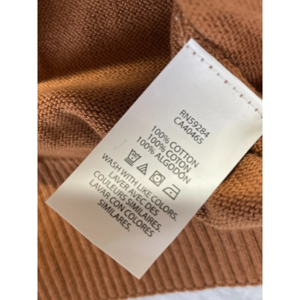 The Children's Place Sweater Boys Large 10/12 Brown Colorblock Cotton Tight Knit